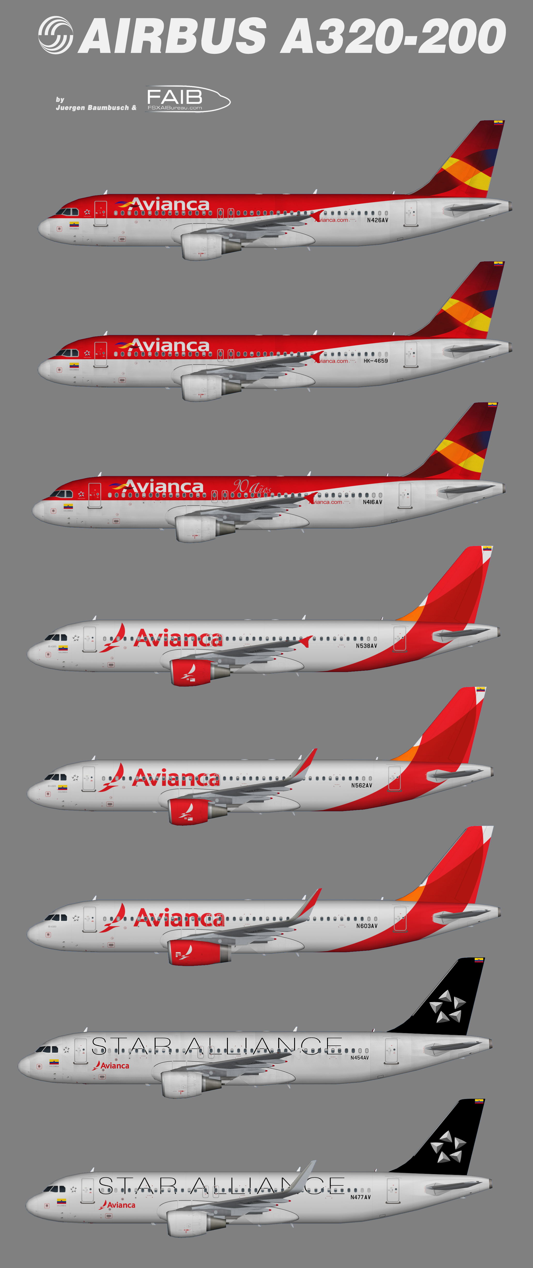 Avianca Colombia Airbus A320 – Juergen's paint hangar