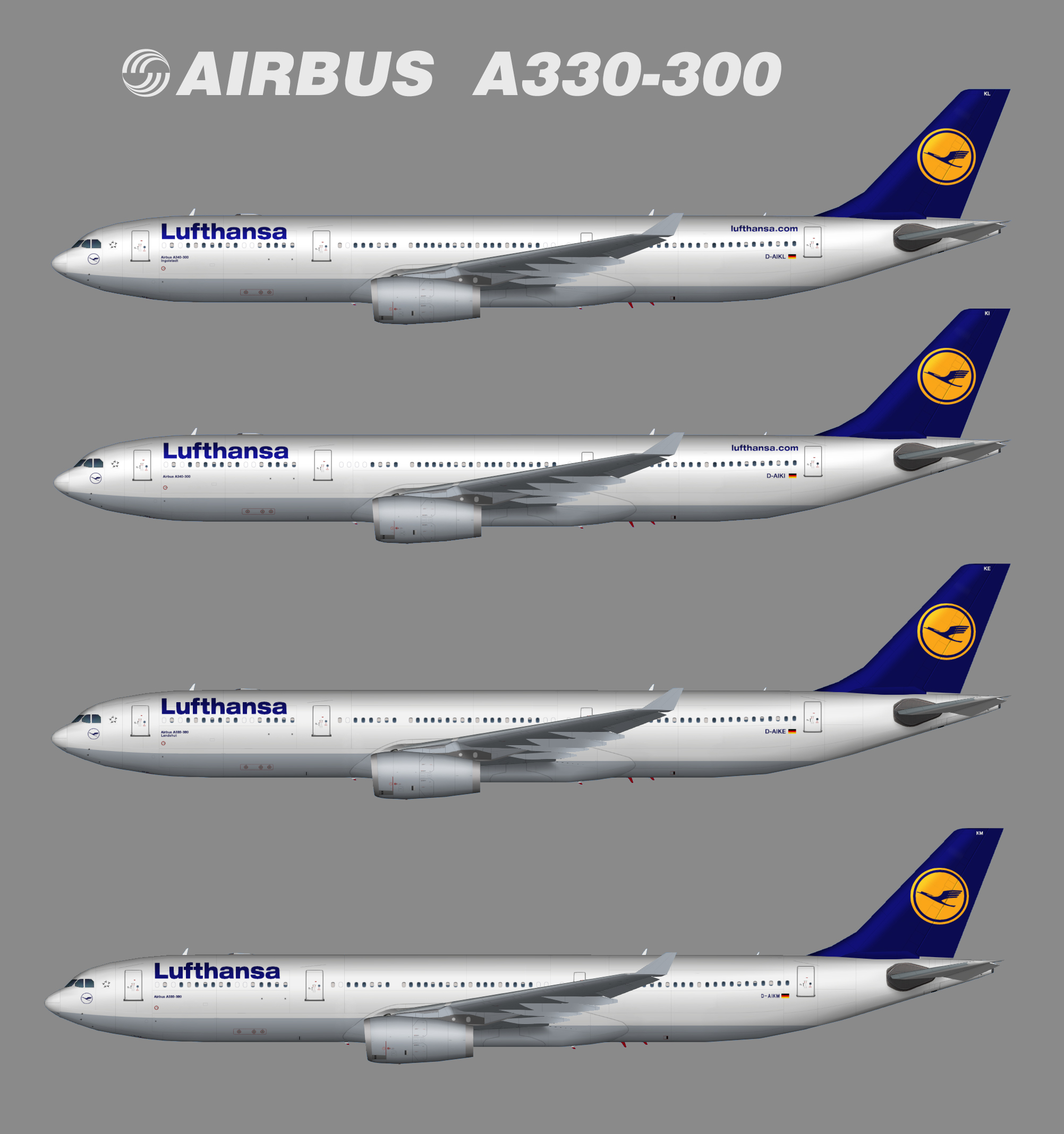 Lufthansa Airbus A330-300 » Juergen's paint hangar