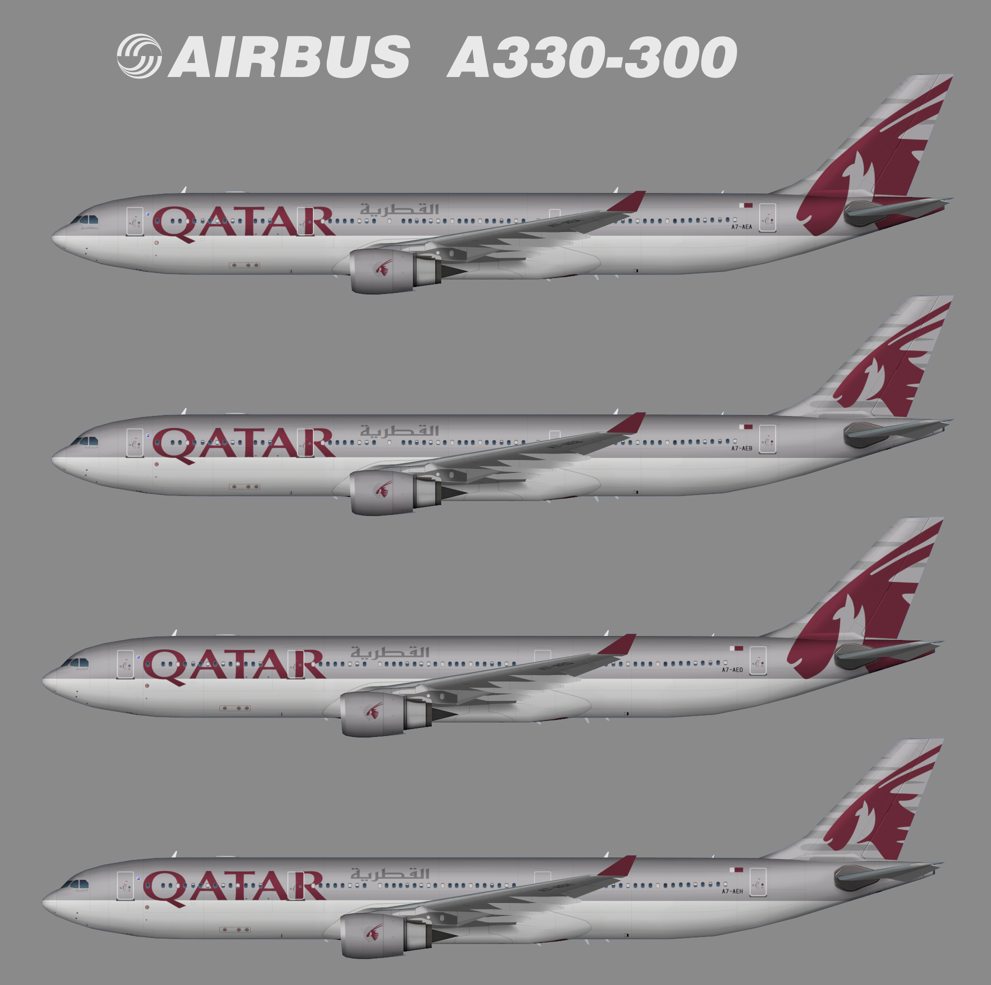 Airbus A330-300 Qatar Airways – Juergen's paint hangar