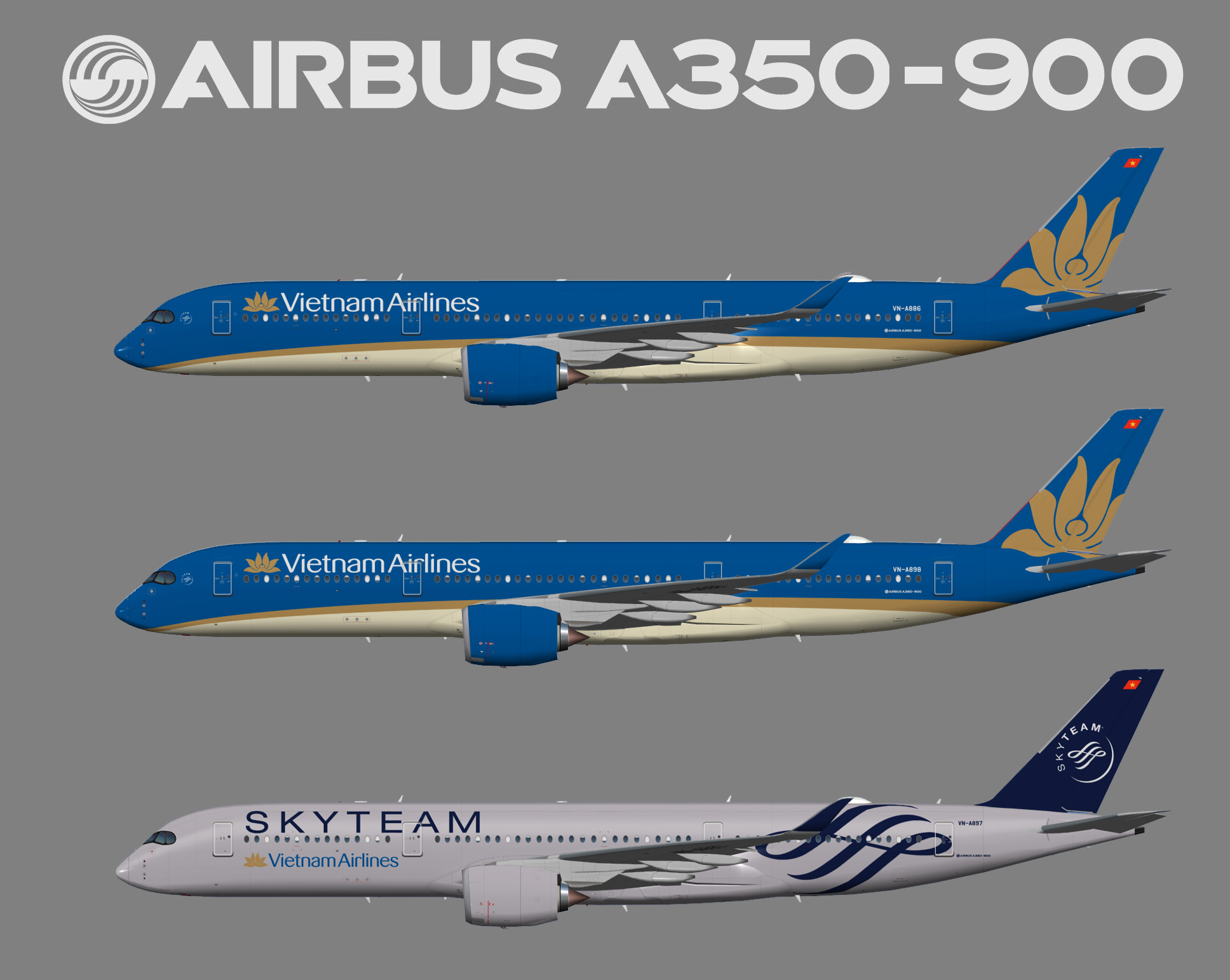 UTT Vietnam Airlines Airbus A350-900 – Juergen's paint hangar