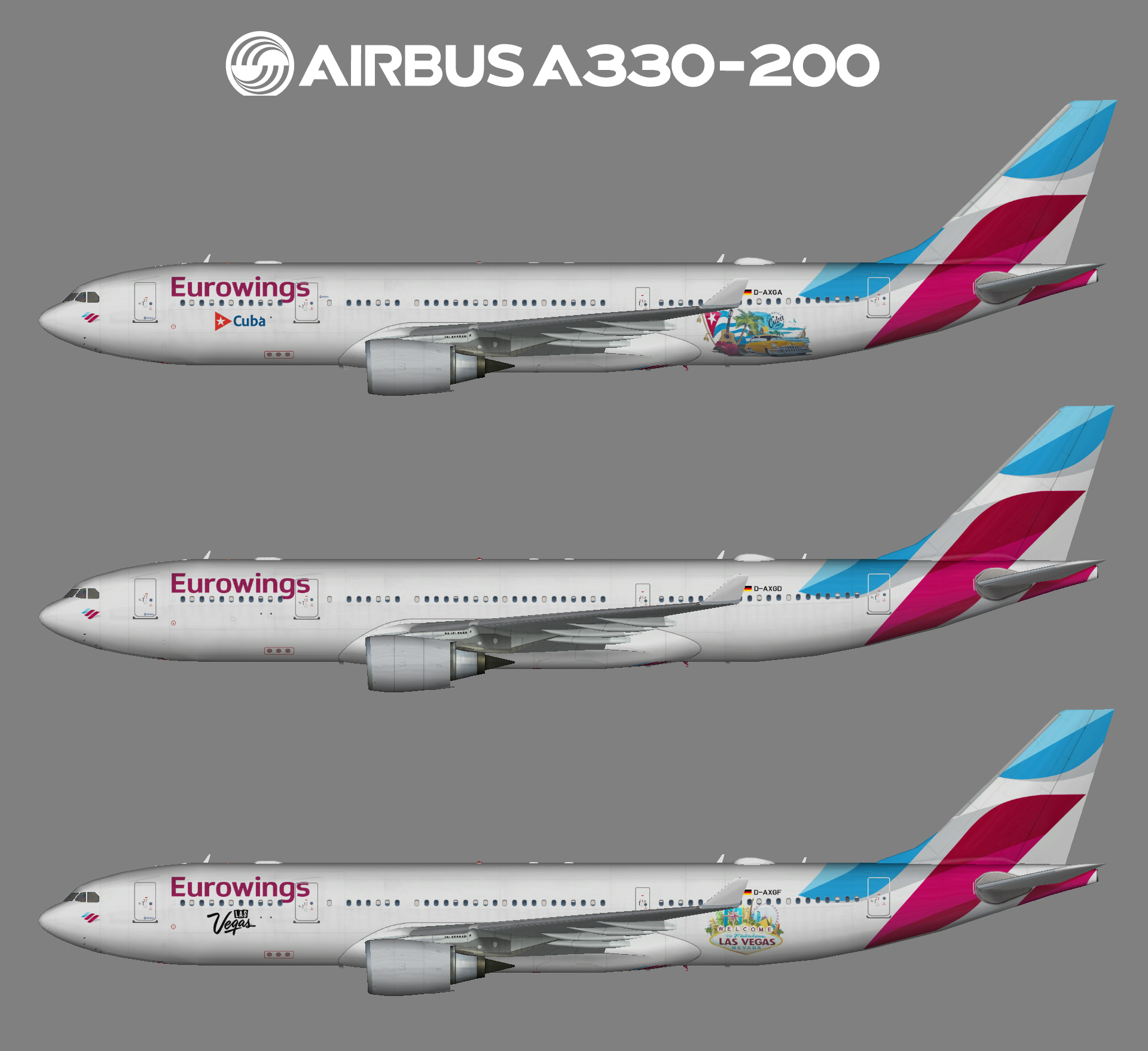 Eurowings Airbus A330-200 (FSP) – Juergen's paint hangar