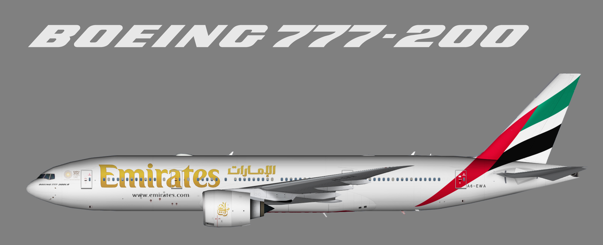 Emirates Boeing 777 200LR TFS Juergen S Paint Hangar