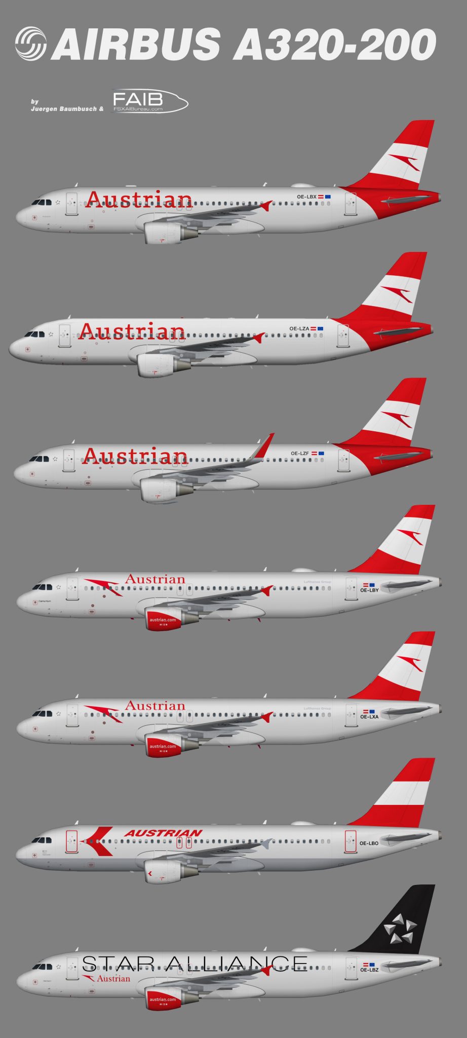 Austrian Airlines Airbus A320-200 – Juergen's paint hangar