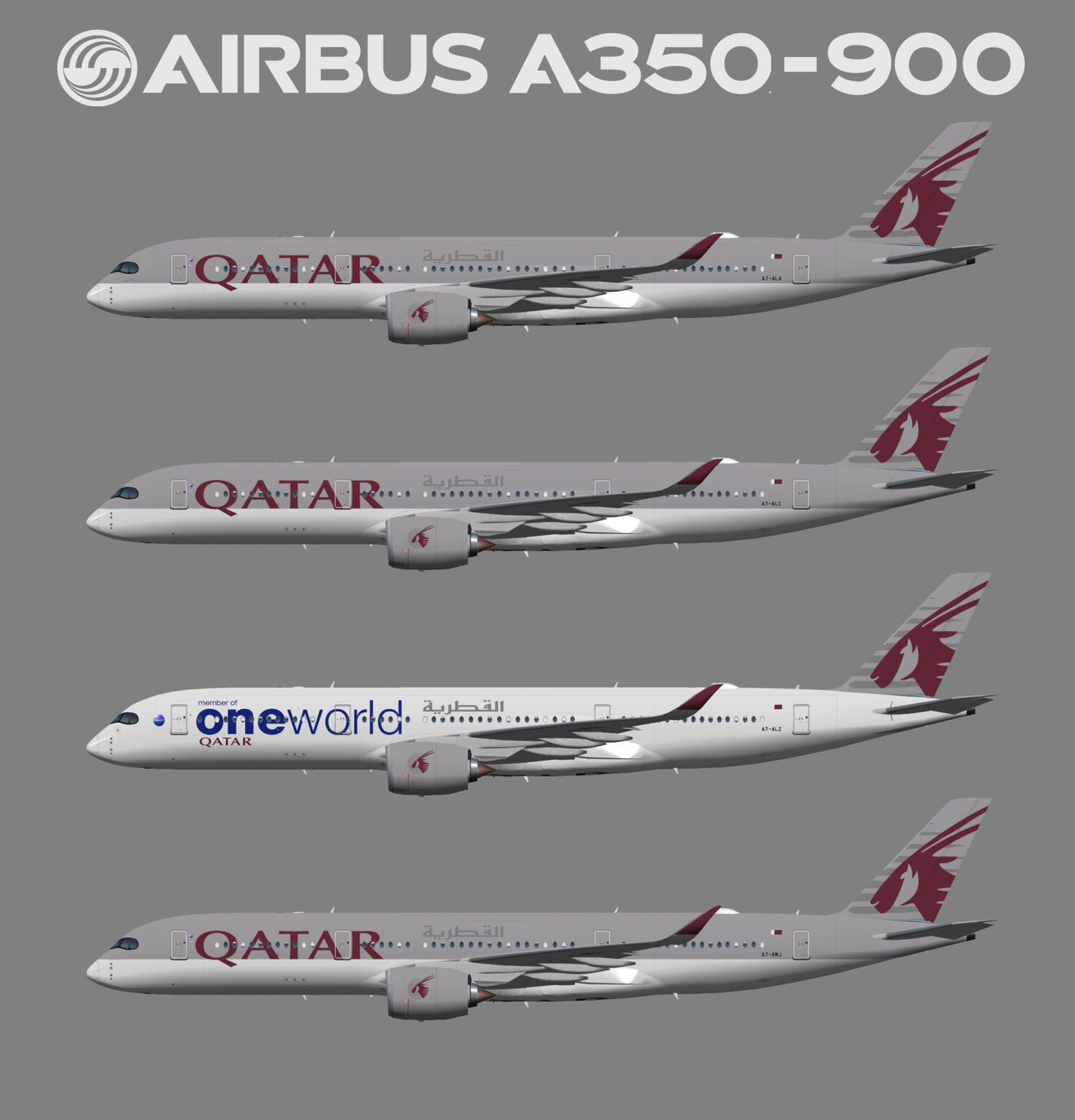 UTT Qatar Airways Airbus A350-900 – Juergen's paint hangar