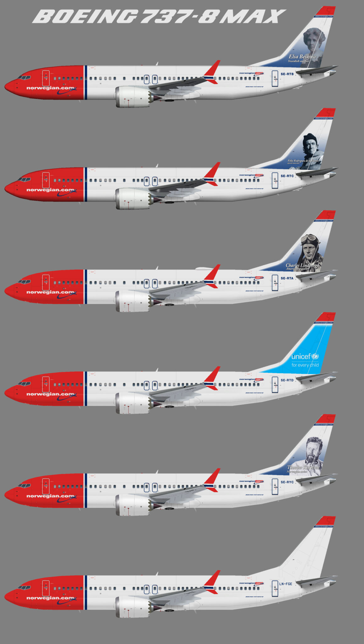 Norwegian Boeing 737 MAX 8 – Juergen's paint hangar