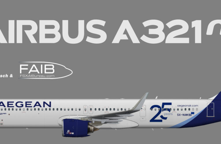 Aegean Airlines Airbus A321NEO 25 Years Sticker